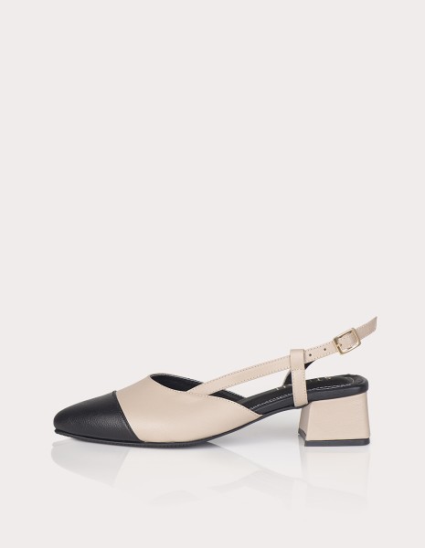 Zapato Slingback Khatia Negro X Beige