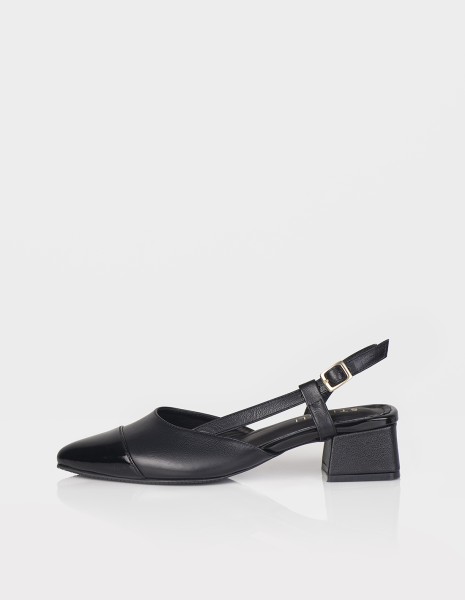 Zapato Slingback Khatia Charol X Napa Negro