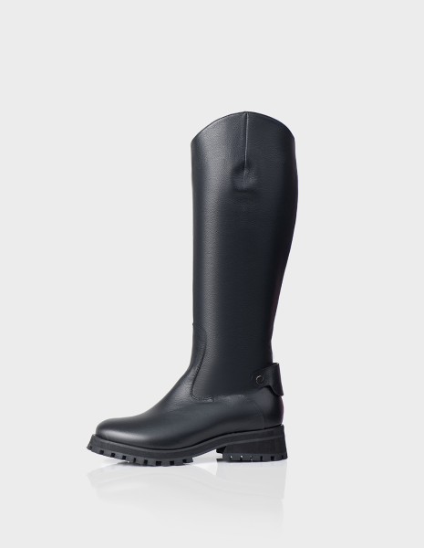 Bota Alpha Cuero Negro