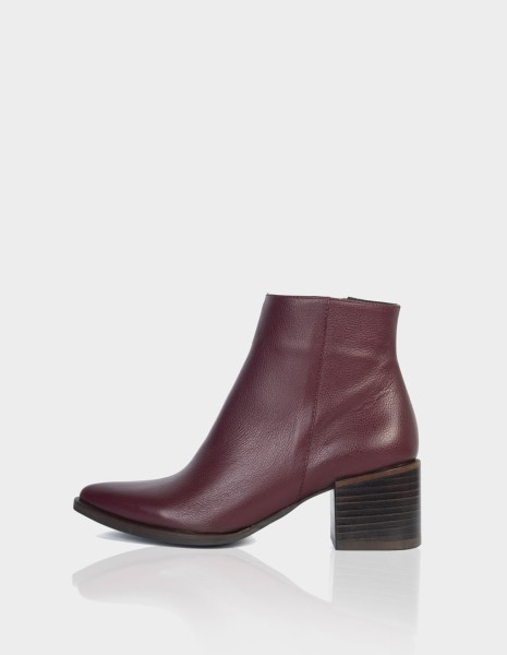 Botin Londra Cuero Vinotinto