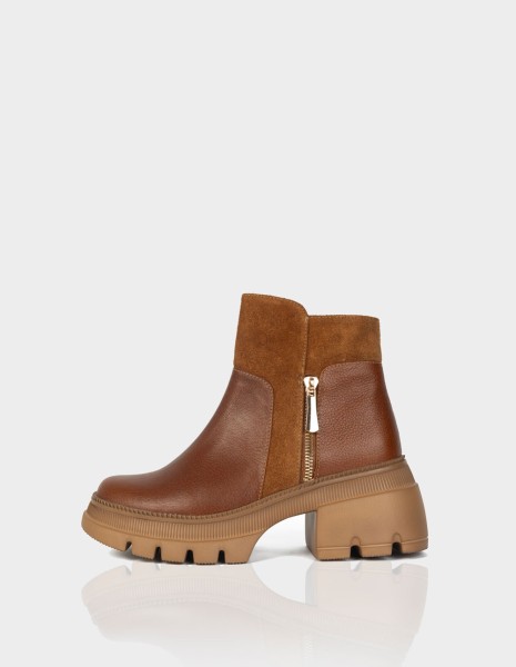 Botin Bruna Cuero Miel