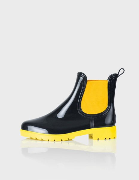 Botin de Lluvia Drizzle Negro X Amarillo
