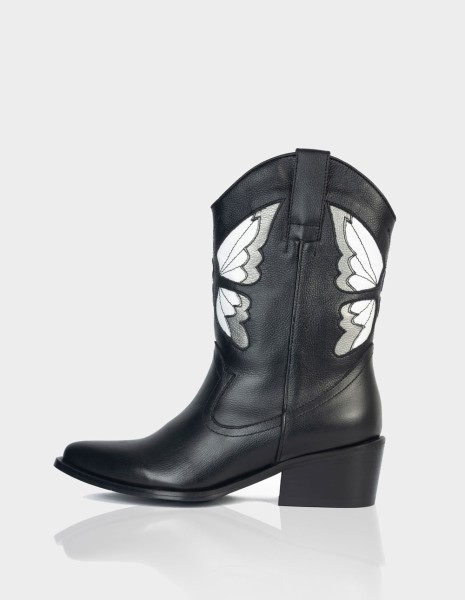Bota Texana Duna Negro * Blanco