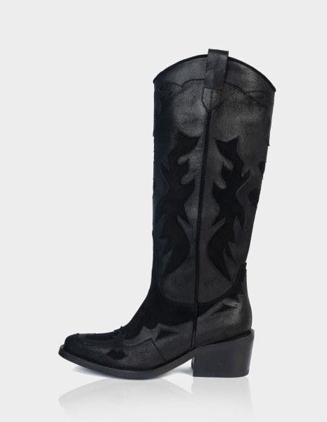 Bota Texana Dakota Cuero Negro