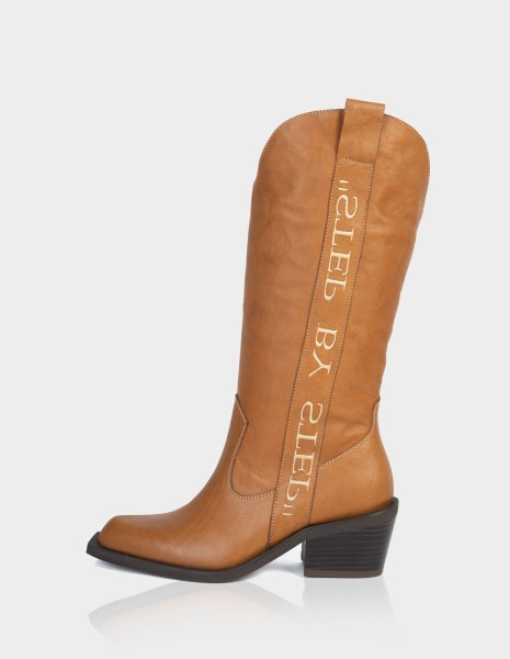 Bota Barbara Cuero Miel