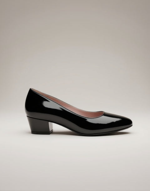 Zapato sintetico charol Huma 625 negro