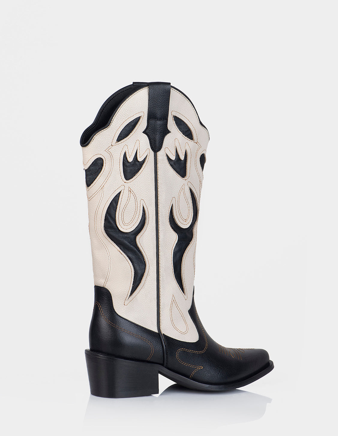 Bota Doroti Negro X Beige