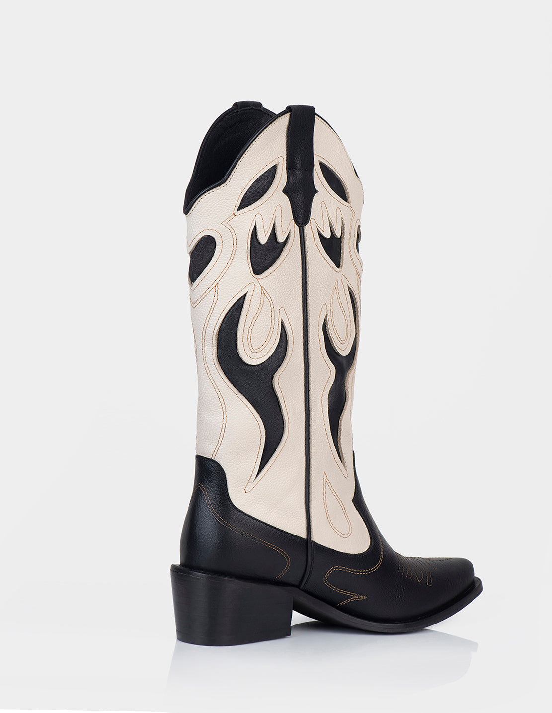 Bota Doroti Negro X Beige