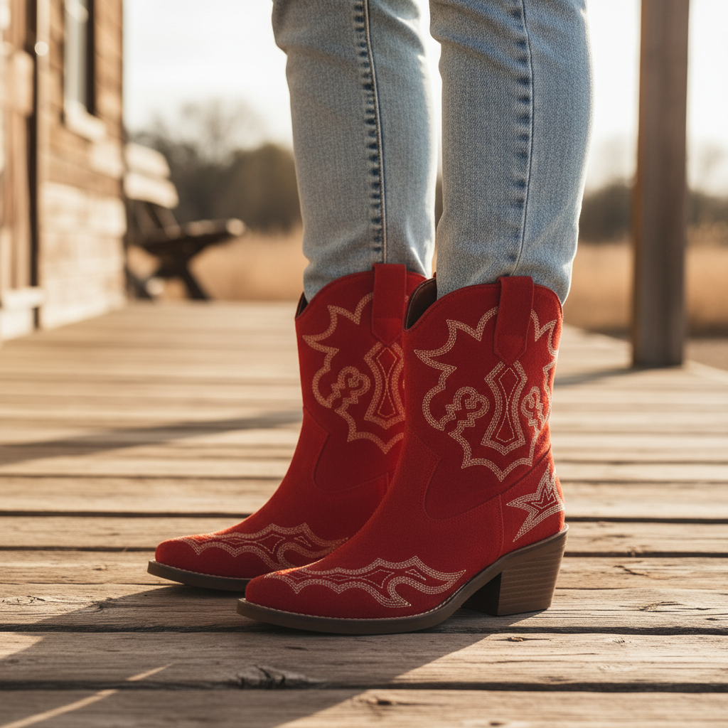 Texana Jerez Gamuza Rojo