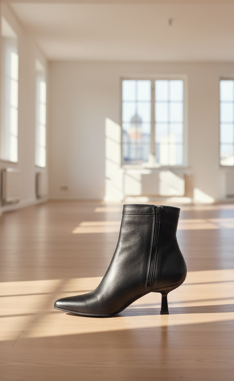 Botin Felice cuero Napa Negro
