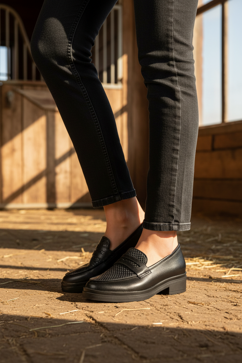 Mocasin Andaluza Cuero Negro