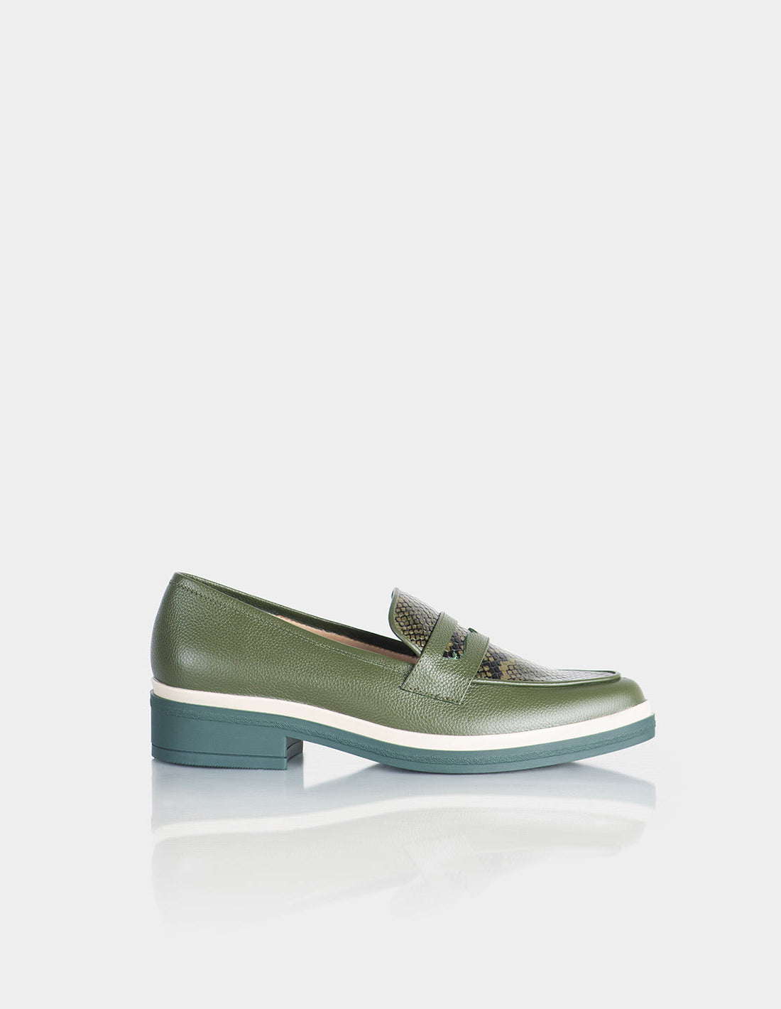 Mocasin Andaluza Cuero verde