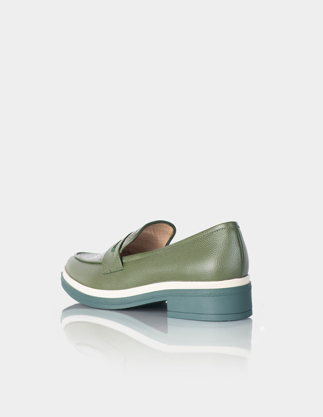Mocasin Andaluza Cuero verde