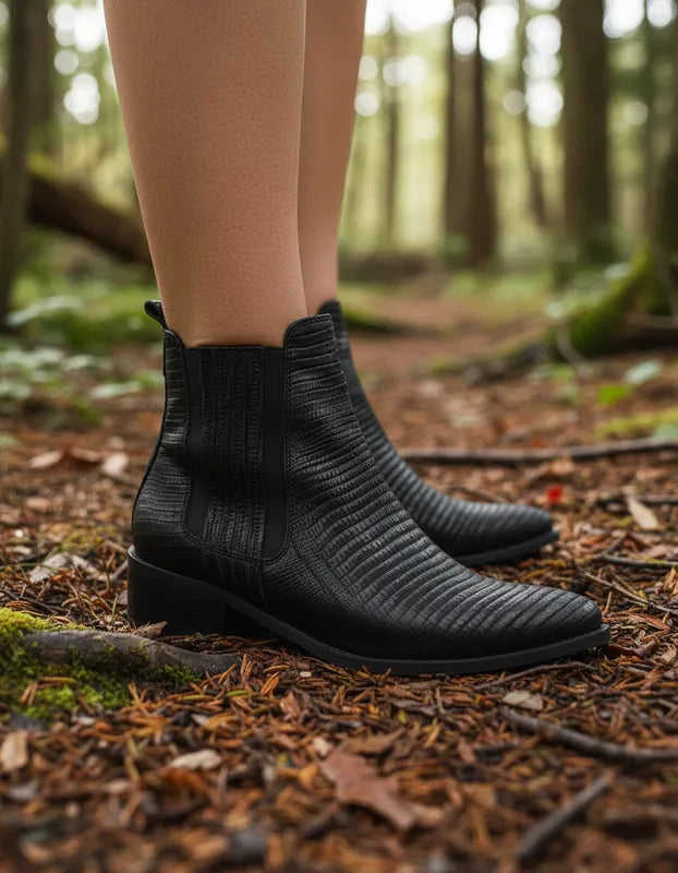 Botin Austria Reptil Negro