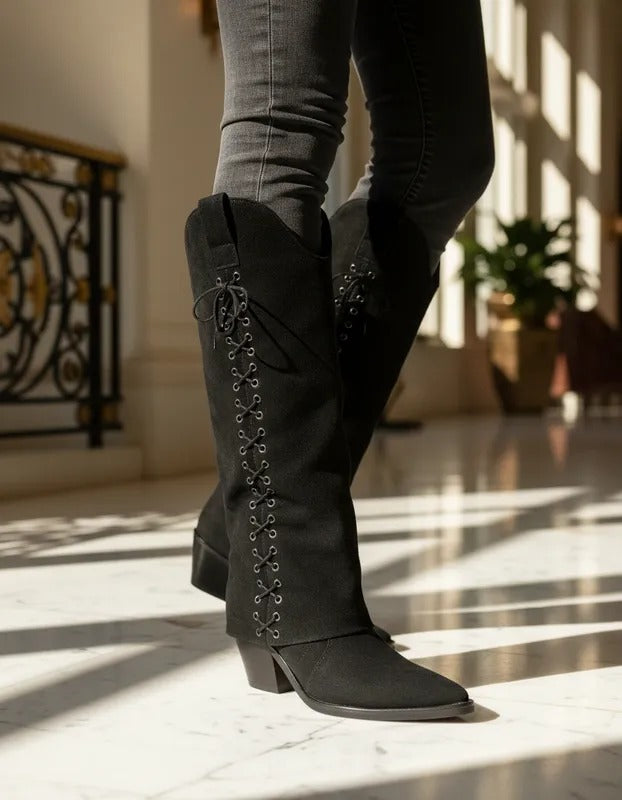 Texana Abigail Gamuza Negro