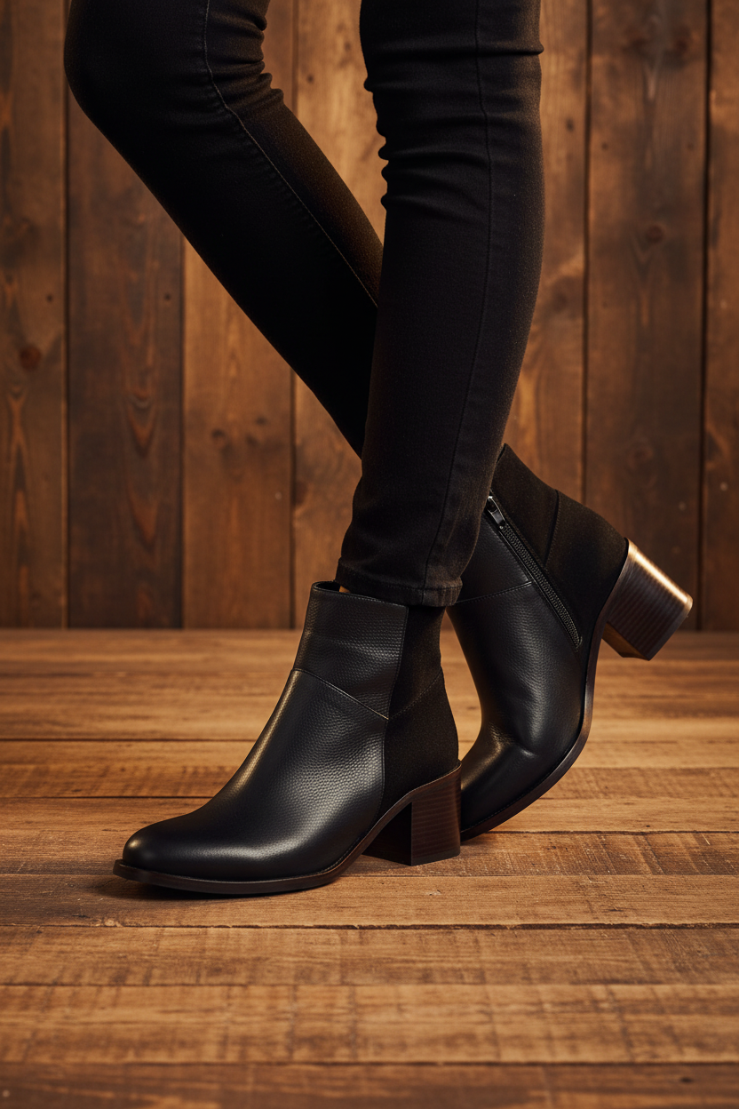 Botin Bianca Cuero Azul
