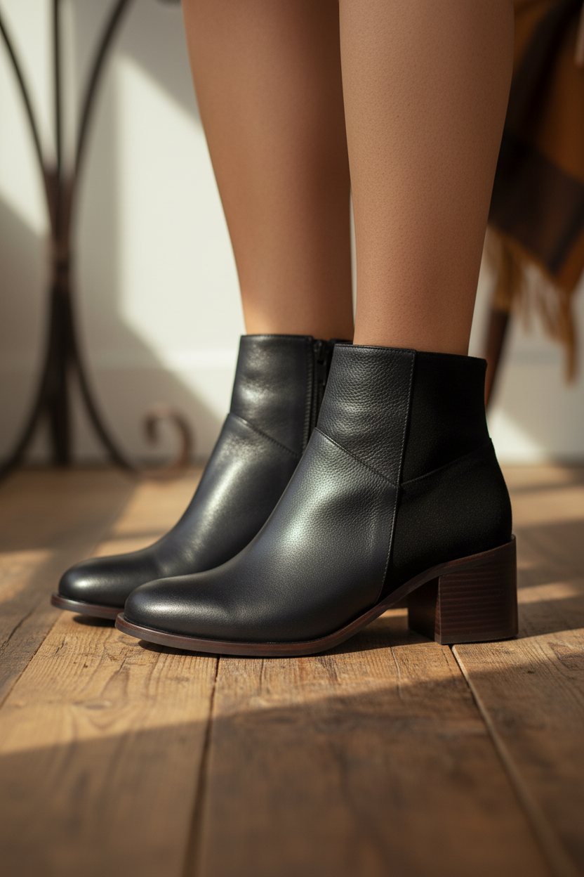 Botin Bianca Cuero Azul