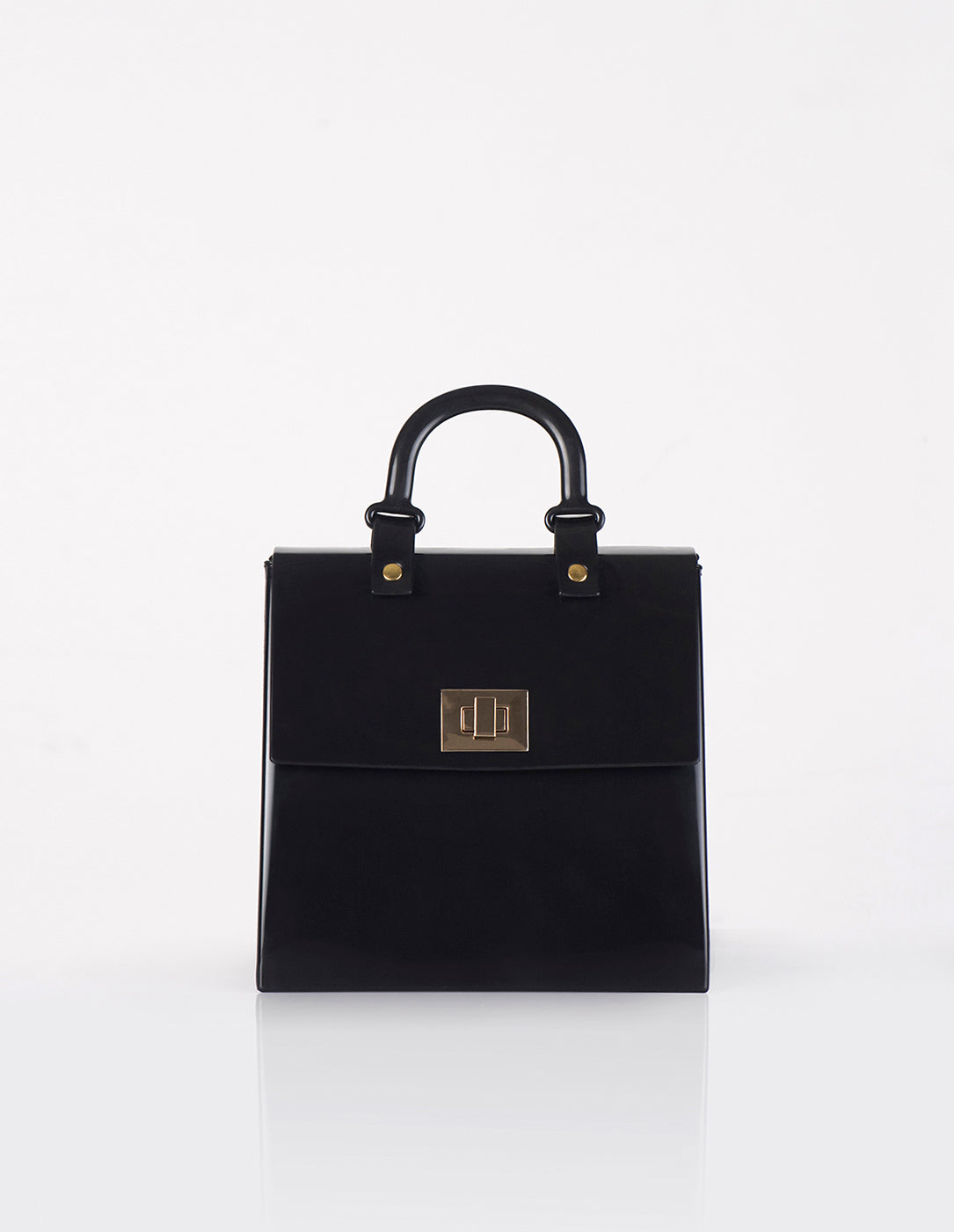 Bolso Cofre en Caucho Negro