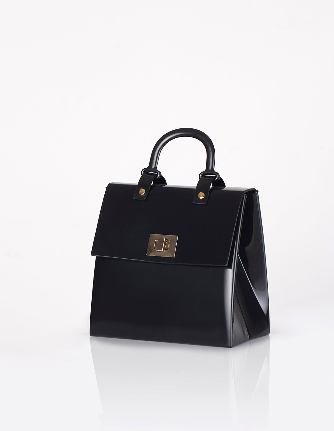 Bolso Cofre en Caucho Negro