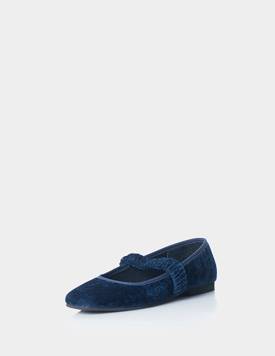 Baleta Belen Terciopelo Azul