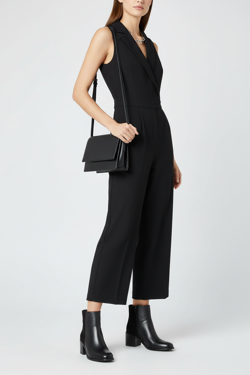 Botin Bianca Cuero Negro