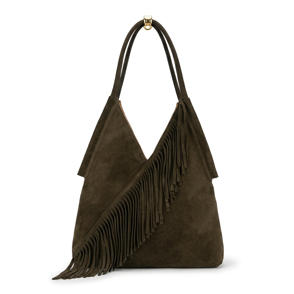 Bolso Flecos Savana gamuza Oliva