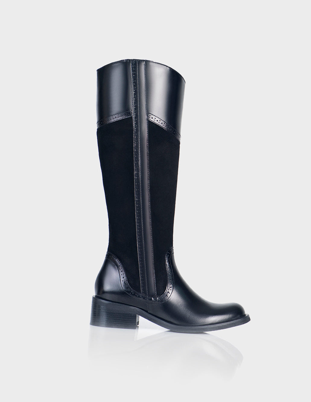 Bota Camelot Cuero Valenciano Negro
