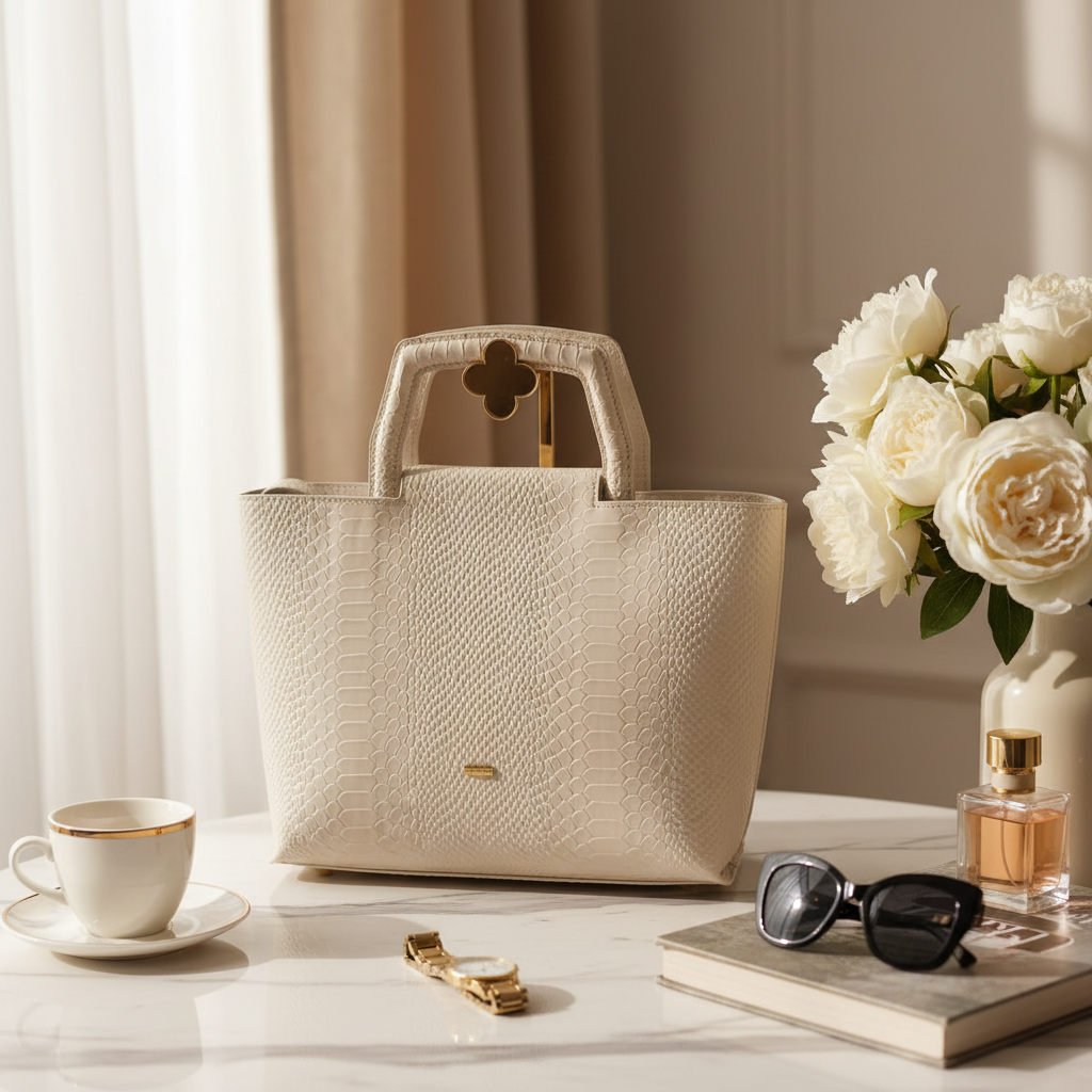 Cartera Ikonic Piton beige