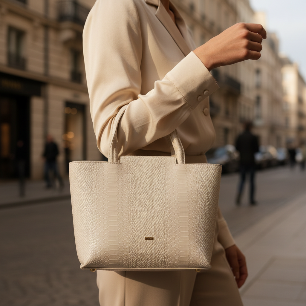 Cartera Ikonic Piton beige