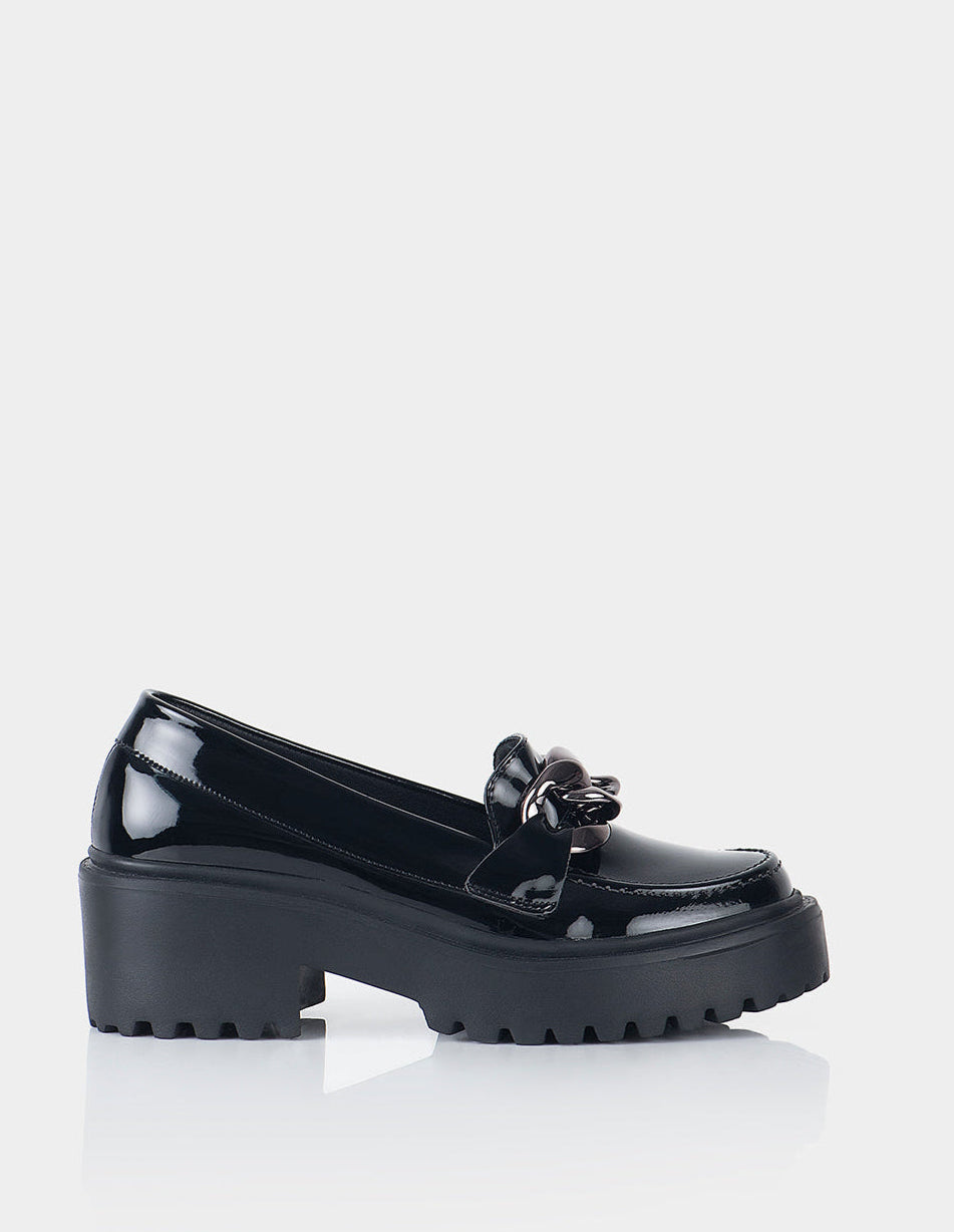 Mocasin Cloe Charol Negro
