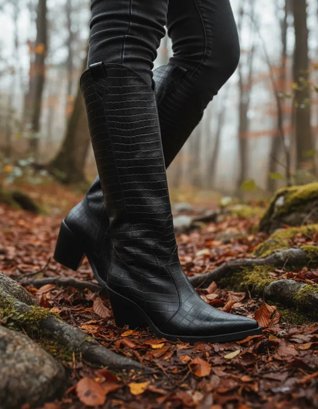 Texana Cameron Croco Negro