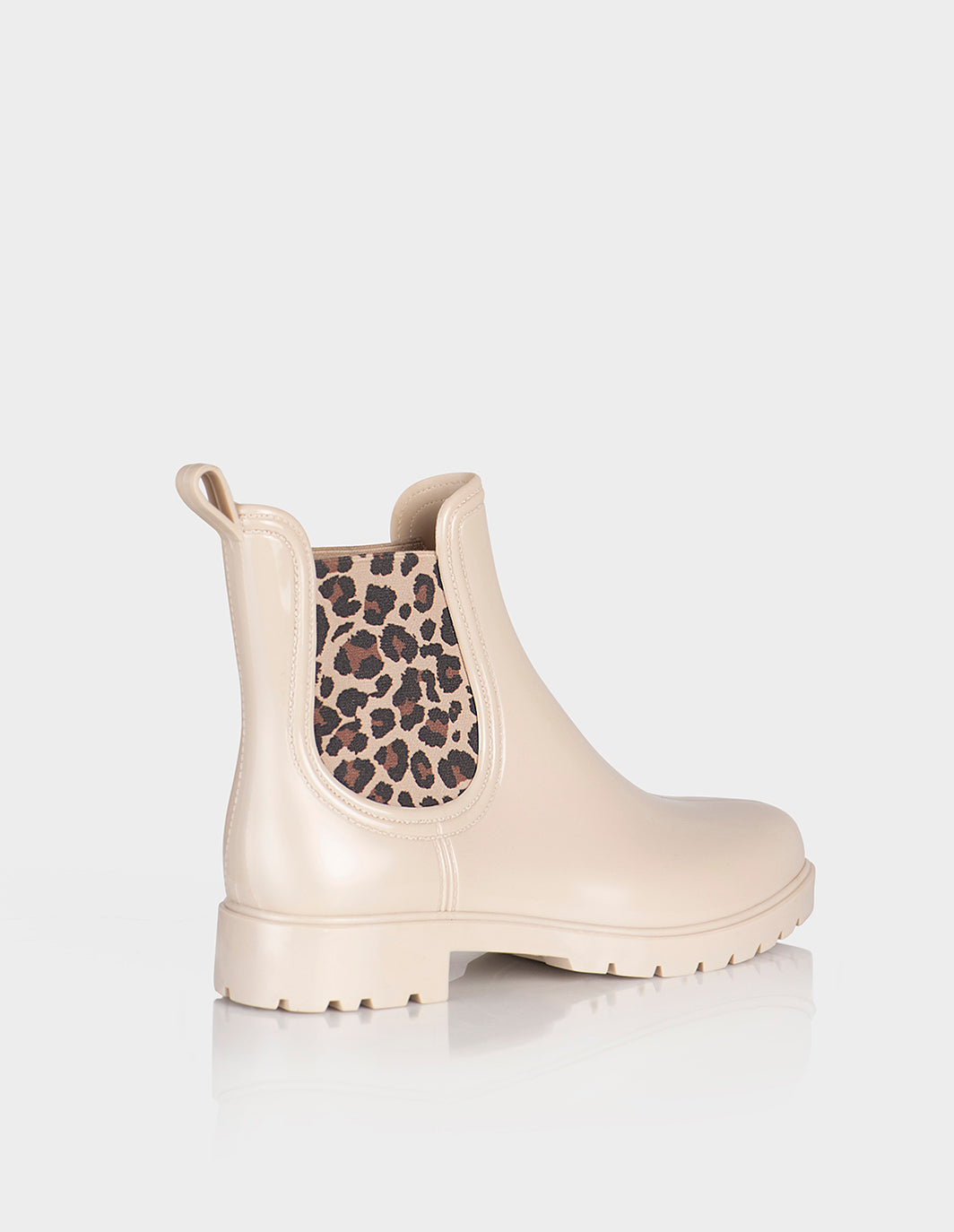 Botin de Lluvia Drizzle Beige X Animal Print