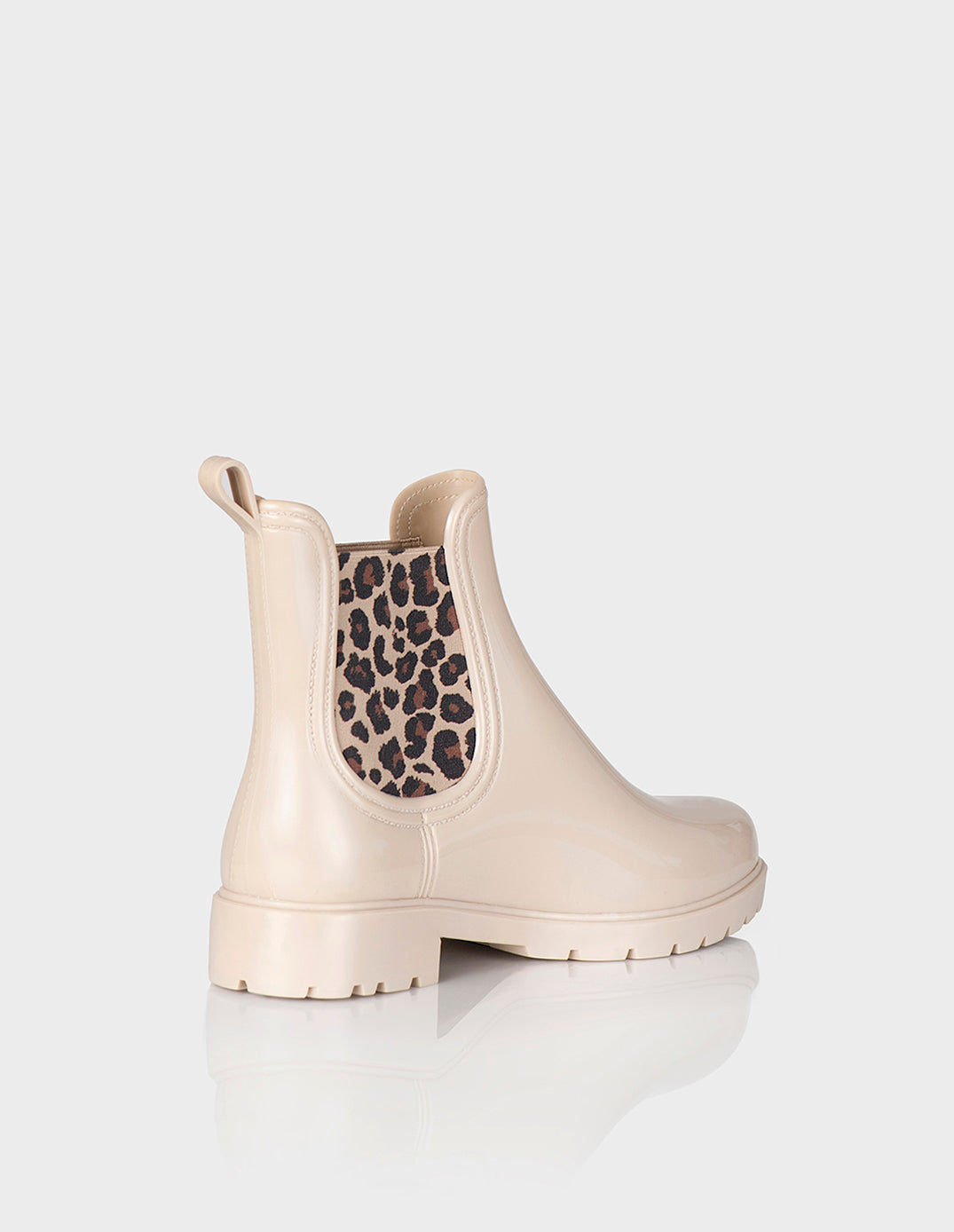 Botin de Lluvia Drizzle Beige X Animal Print