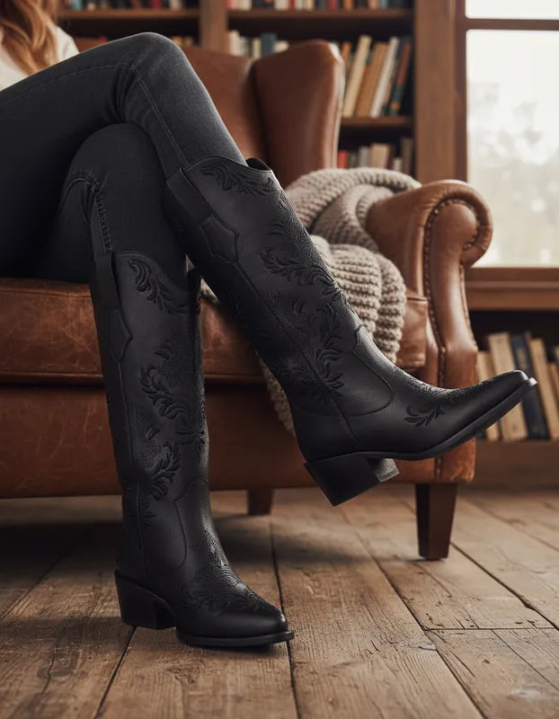 Texana Daiki Cuero Negro