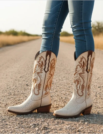 Texana Devi Cuero Craquelado Beige