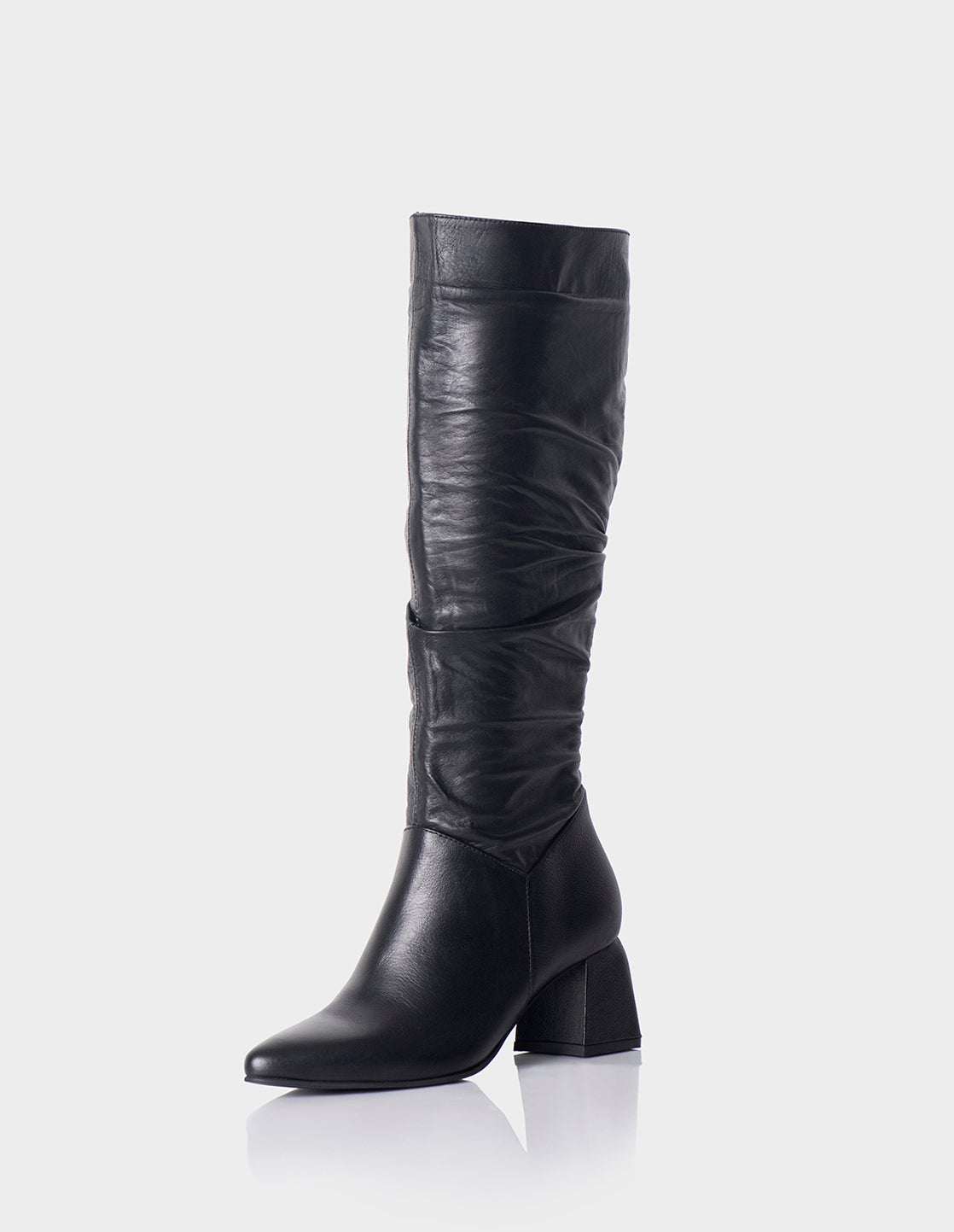 Bota Evangeline Cuero Negro