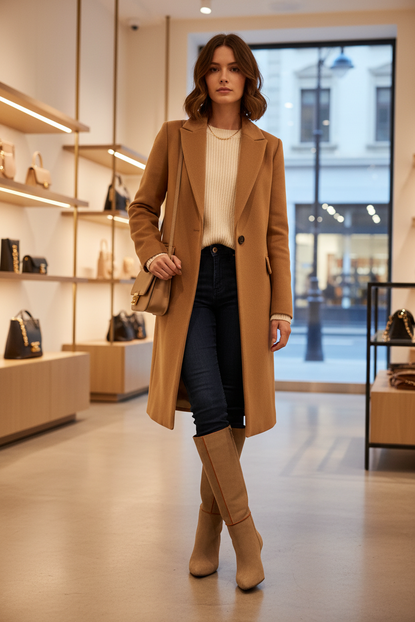 Bota Fiora Gamuza Almendra