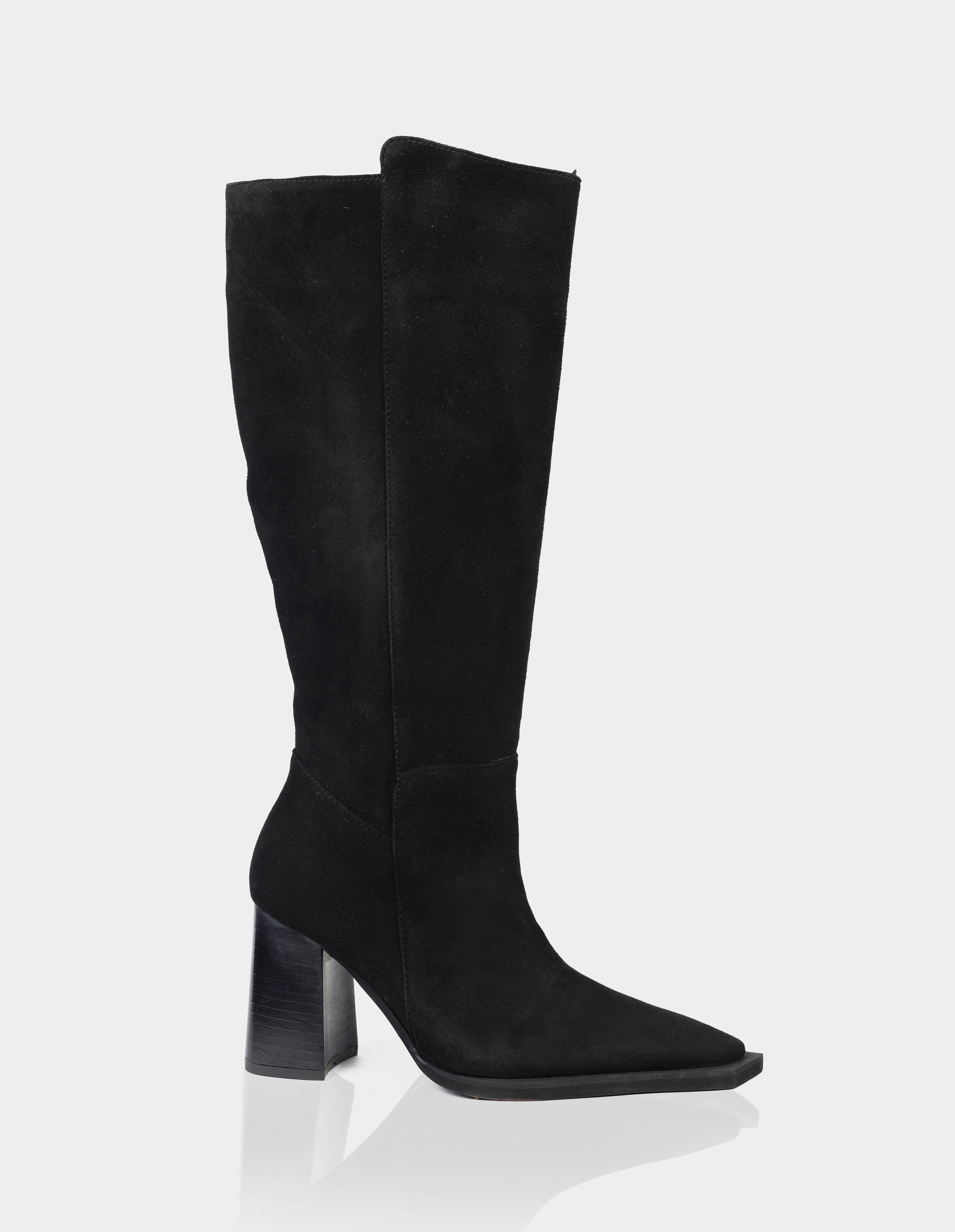 Bota Florencia Cuero Ante Negro