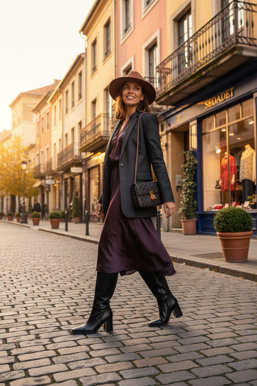 Bota Florencia Cuero Negro