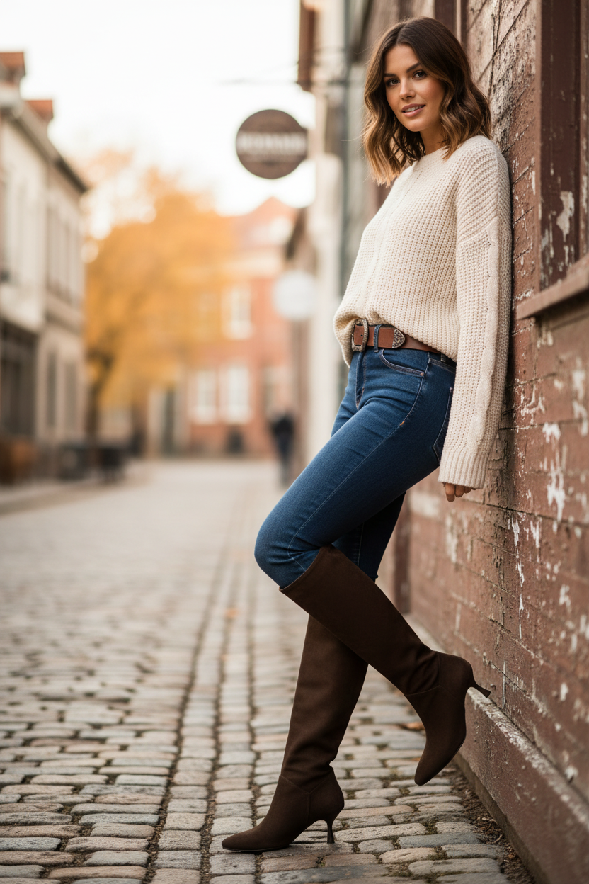 Bota Slouchy Franca ante Cafe