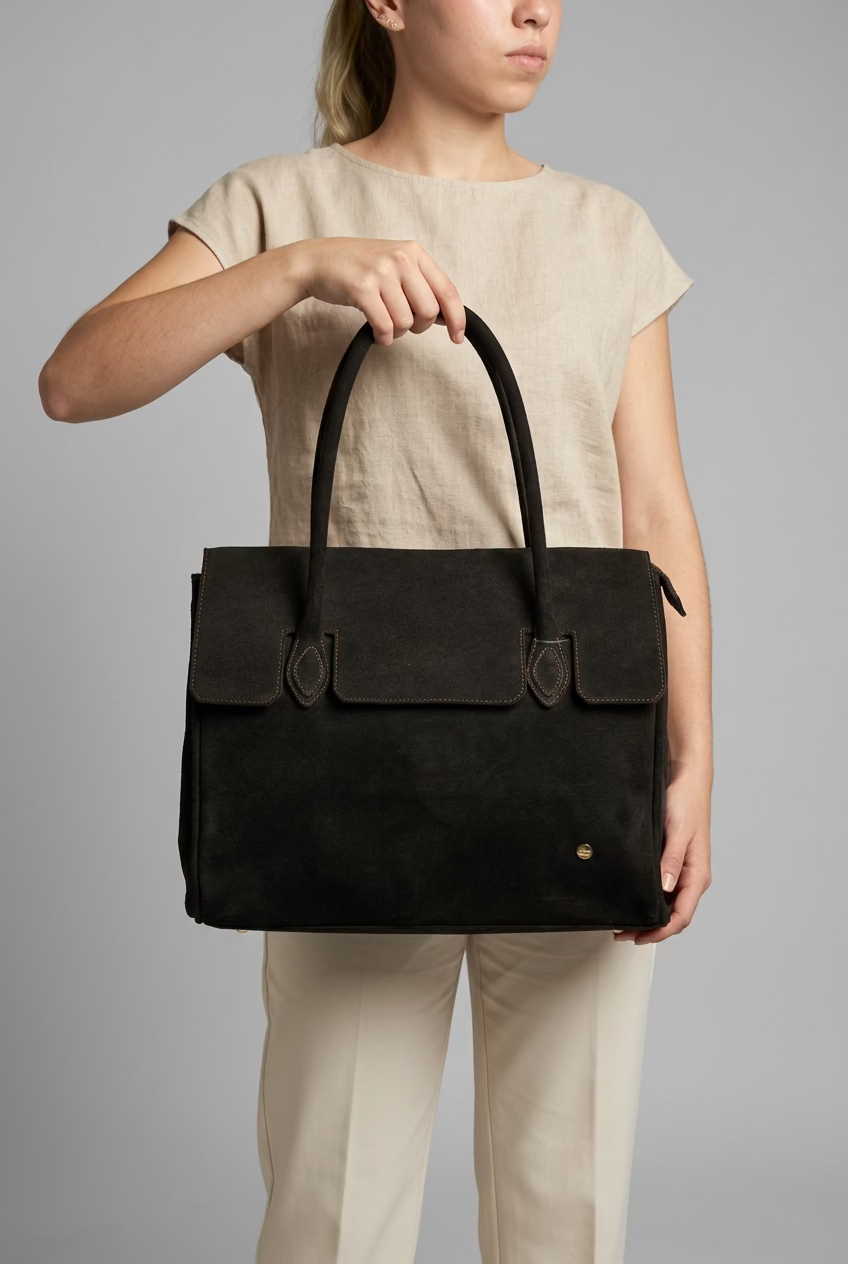 Bolso Aleman gamuza cafe