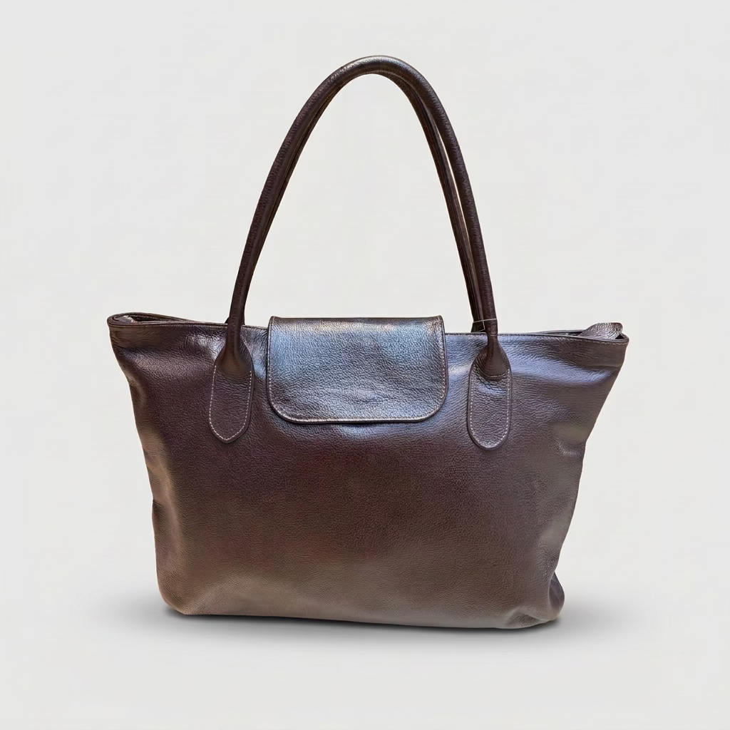 Bolso Tote cuero cafe