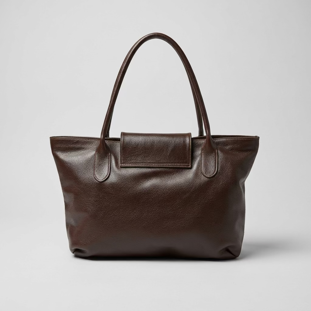 Bolso Tote cuero cafe