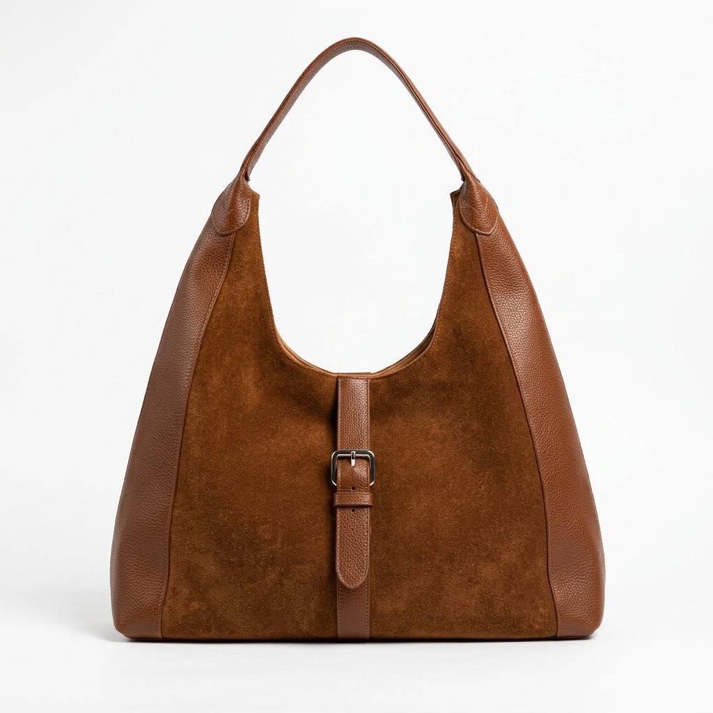 Bolso de hombro tono miel, vista posterior