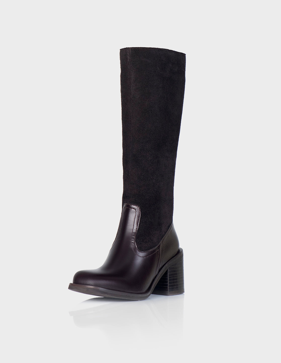 Bota Izcra Cuero * Gamuza Negro Cafe
