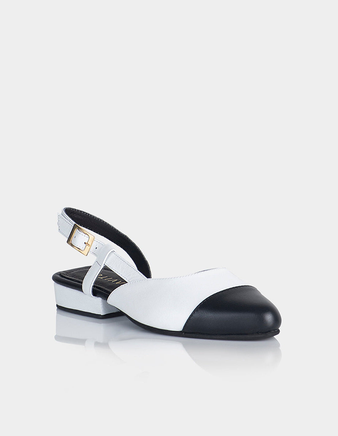 Zapato Slingback Kala Negro x Blanco