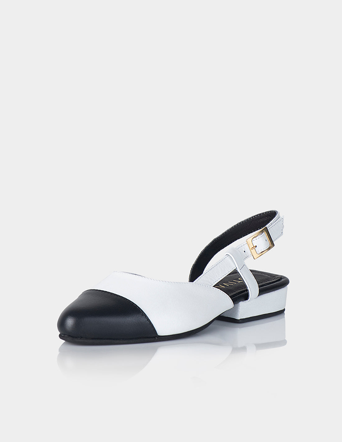 Zapato Slingback Kala Negro x Blanco