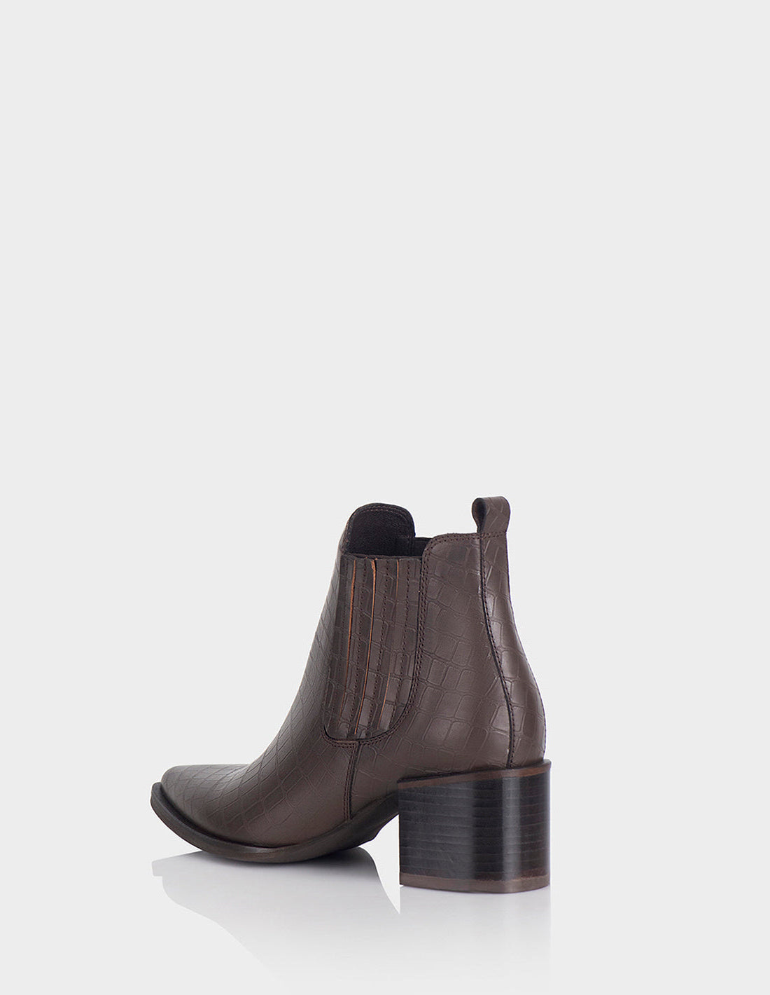 Botin Lisboa en cuero croco Cafe