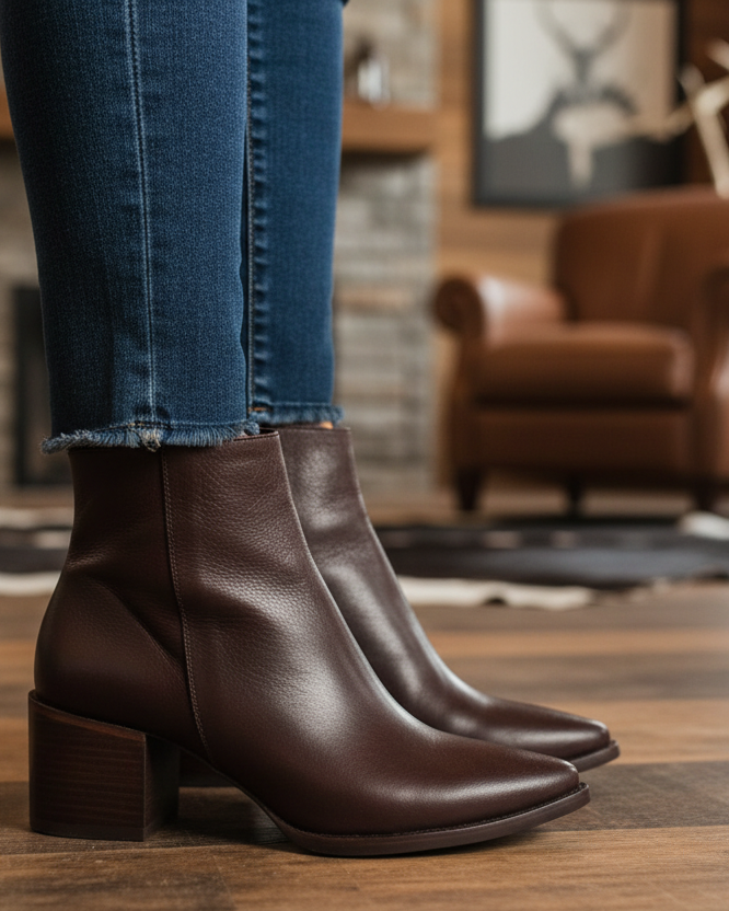Botin Londra Cuero Cafe