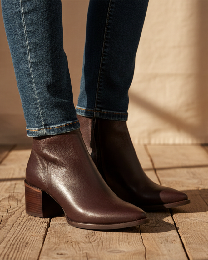 Botin Londra Cuero Cafe